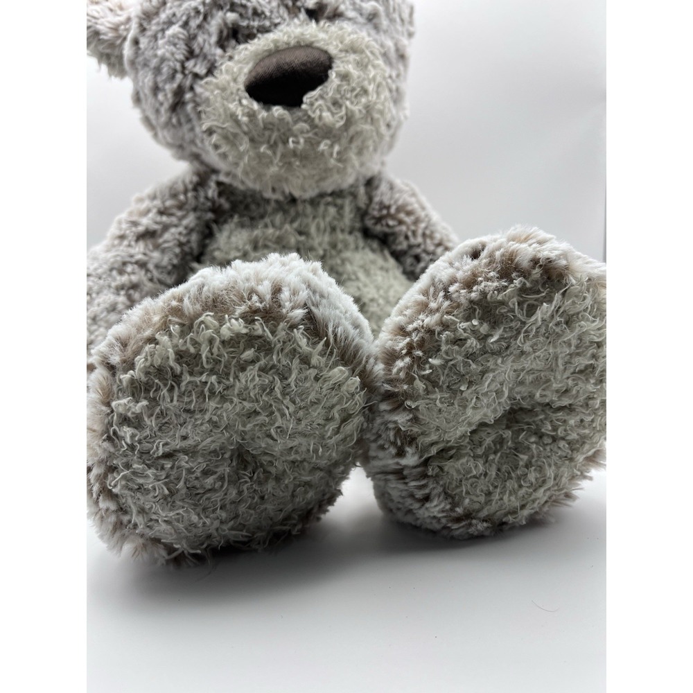 DEMDACO Giving Collection Plush Bear 12 Inch Gray Stuffed Animal Mismatched Ears - Picture 3 of 14